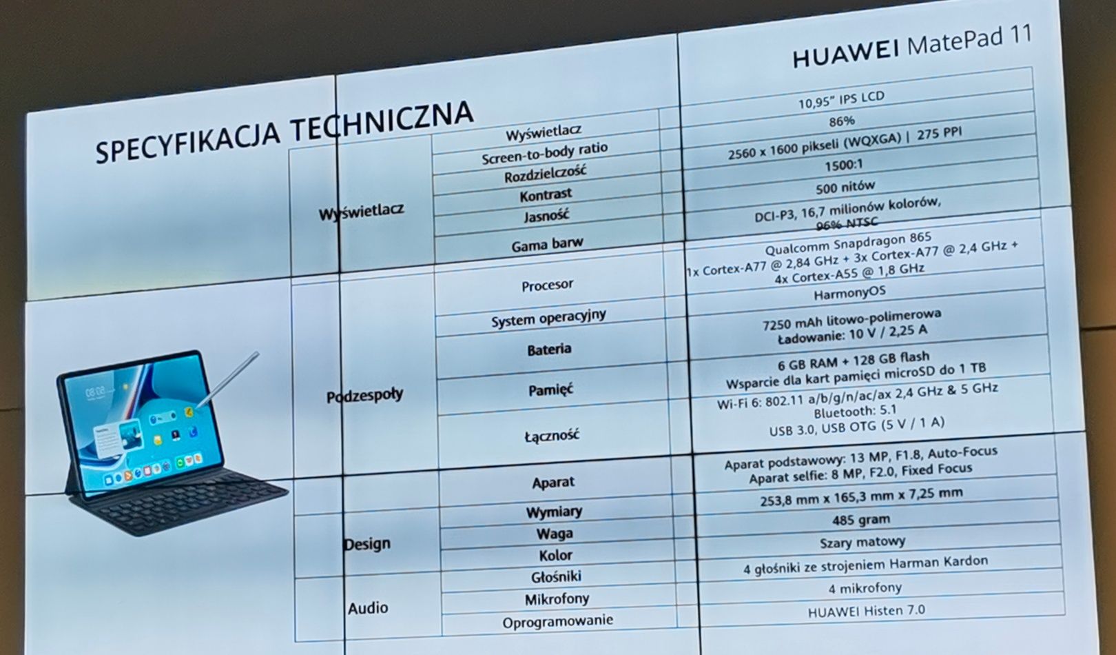 Specyfikacja Huawei MatePad 11
