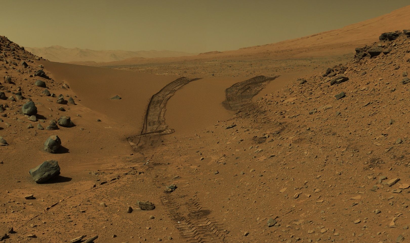 Mars powierzchnia z Curiosity