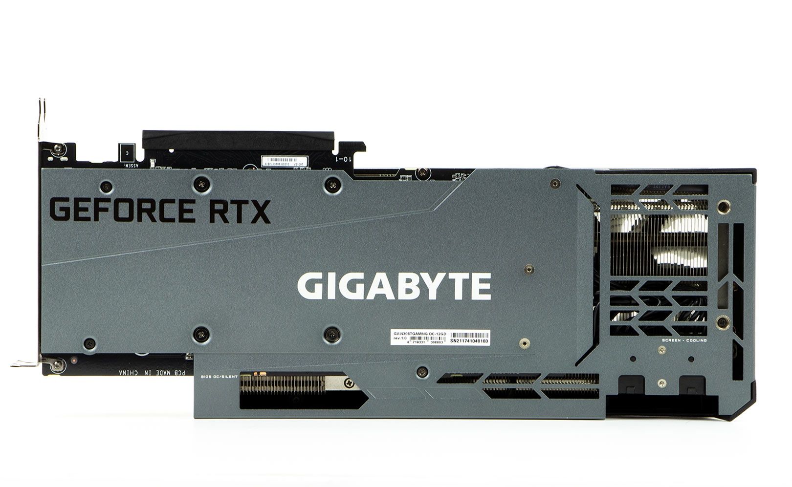 Gigabyte GeForce RTX 3080 Ti Gaming OC 12G - konkretny backplate