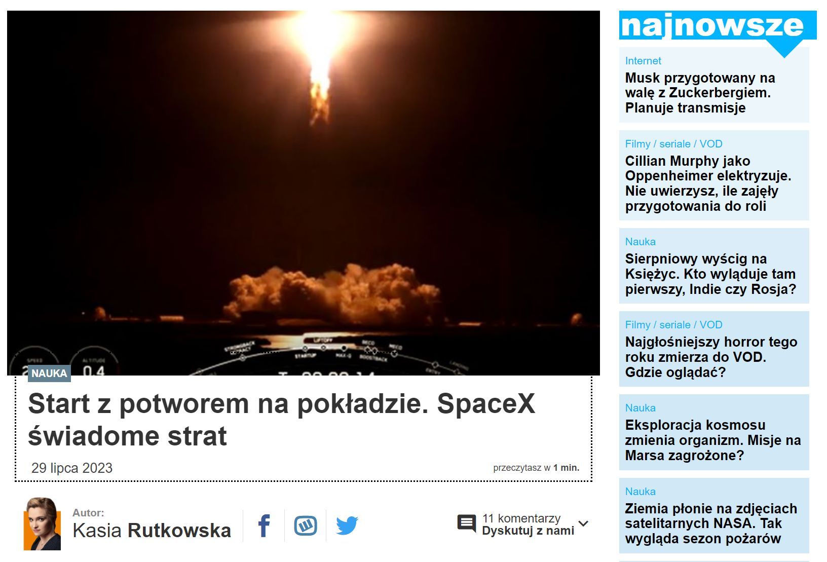 Satelita i SpaceX