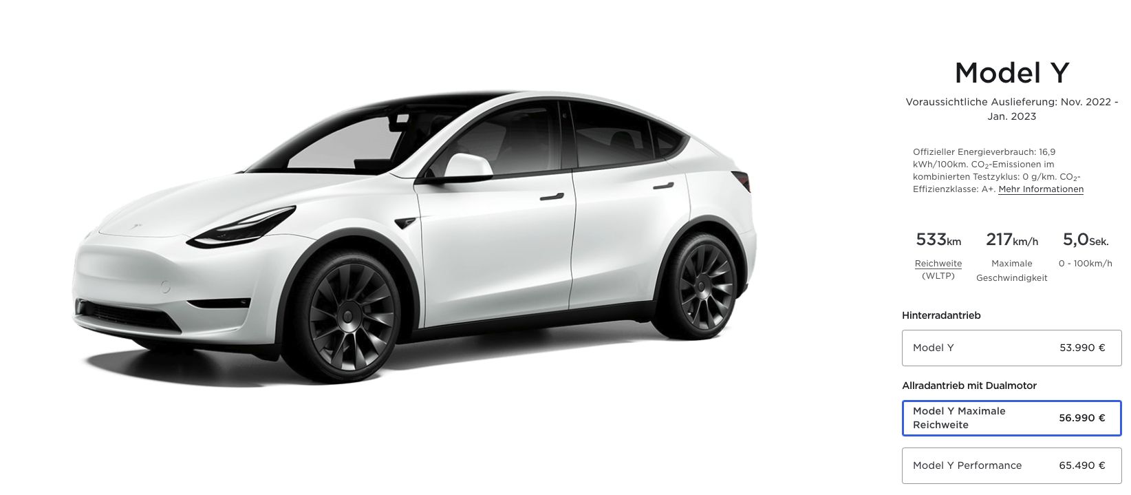 Tesla Model Y cennik Niemcy