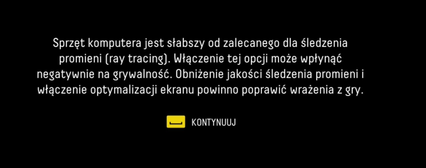 Returnal (PC) - komunikat RT