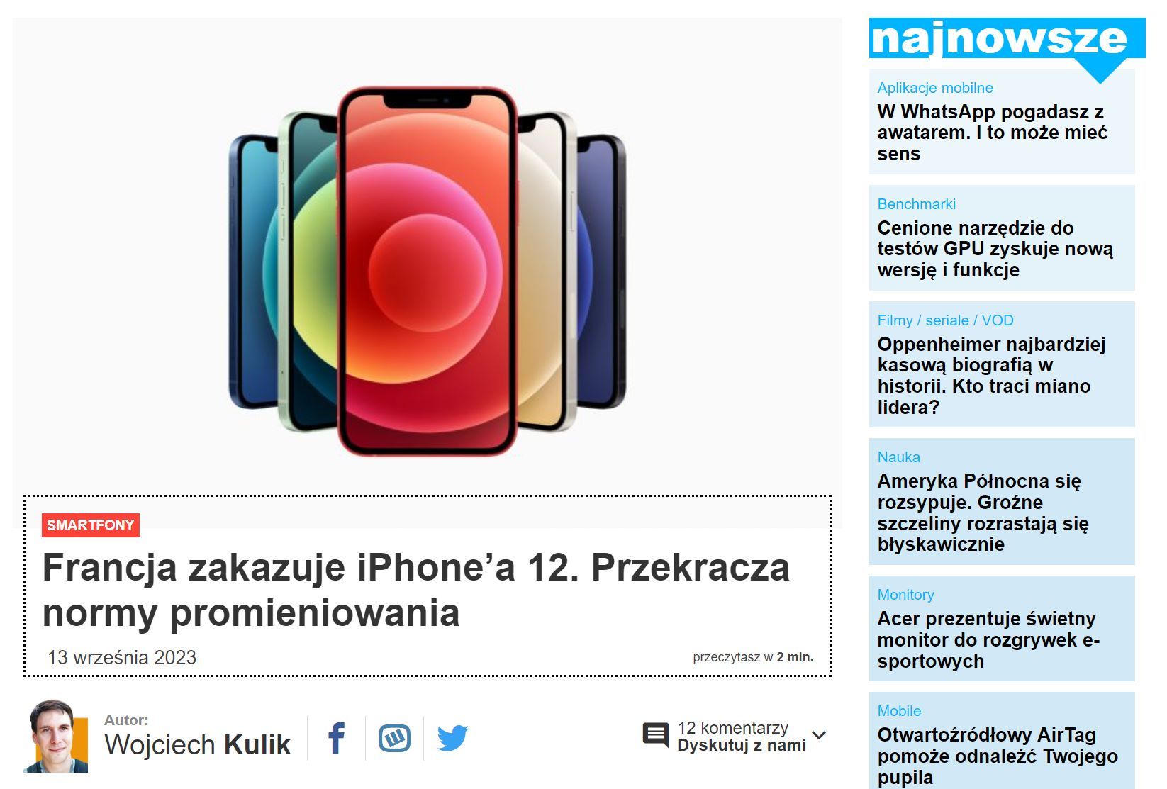 Koniec iPhone 12