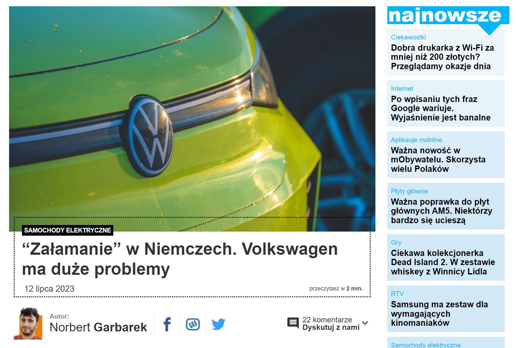 Problemy Volkswagena