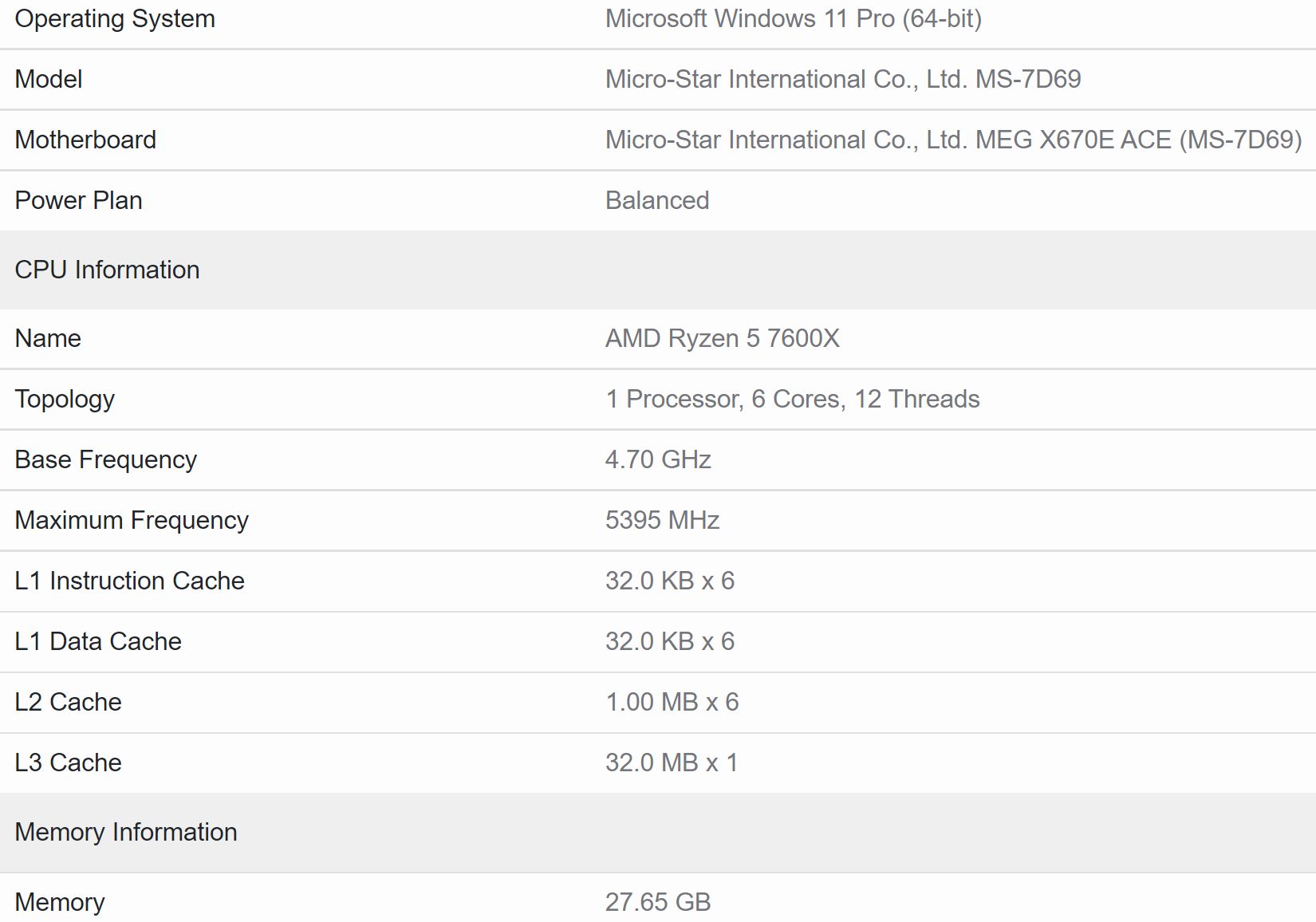 AMD Ryzen 5 7600X - platforma testowa