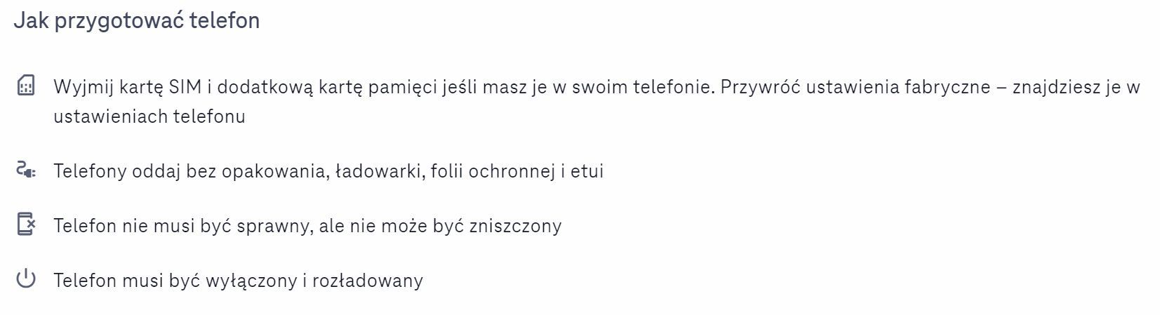 T-Mobile - jak przygotować telefon do oddania?