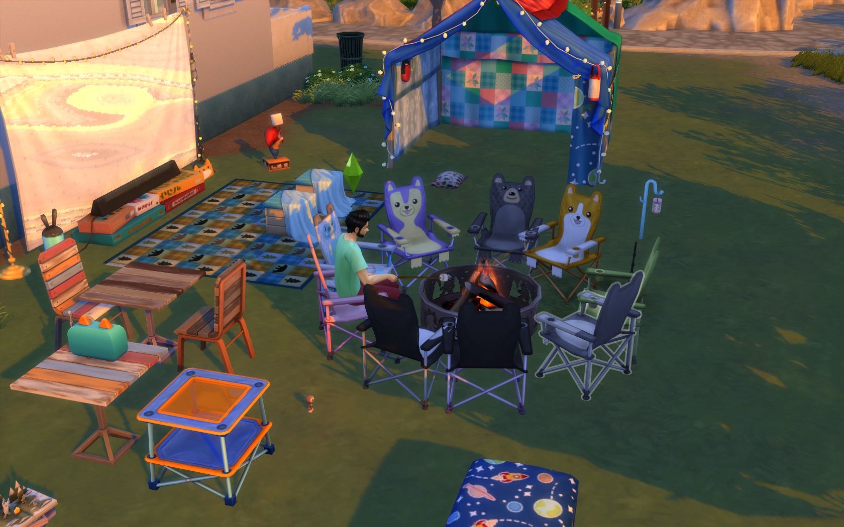The Sims 4: Mali obozowicze - krzesłka