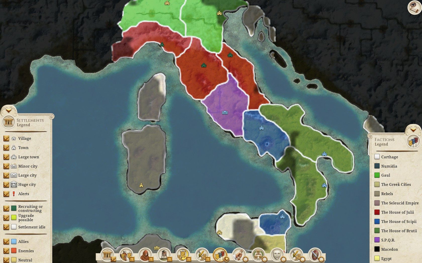 Total War Rome Remastered mapa taktyczna