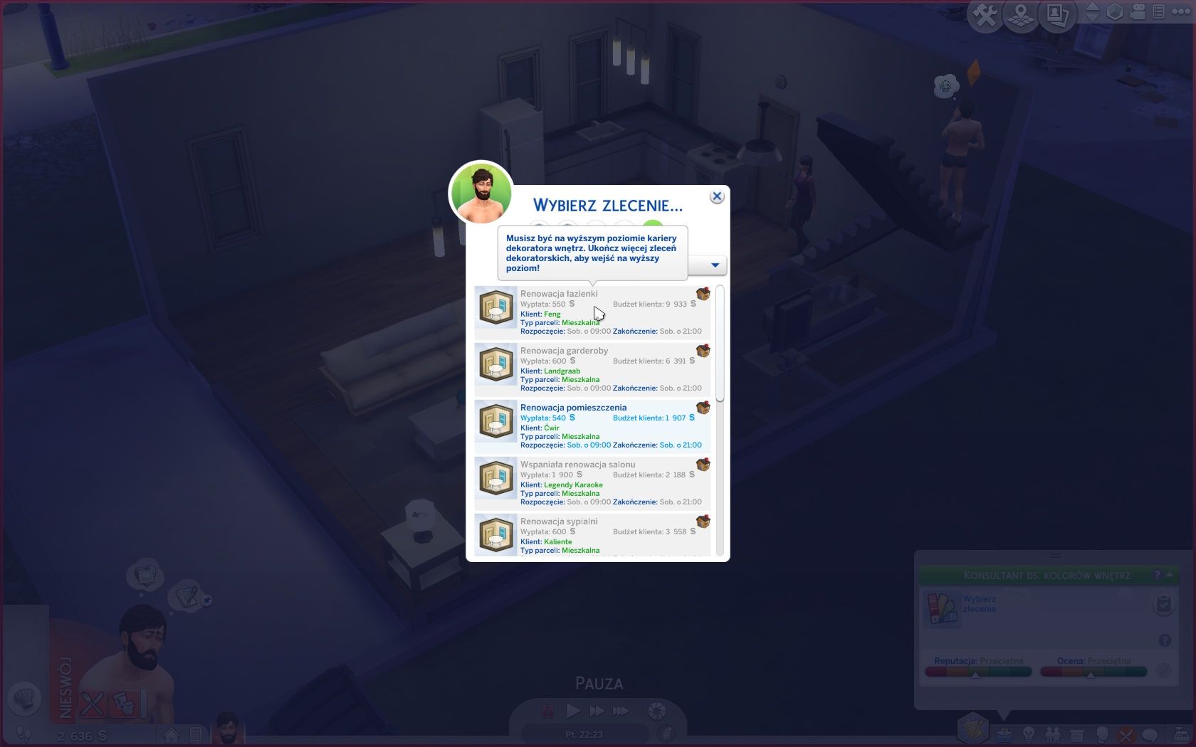 The Sims 4: Wystrój marzeń - wybór zlecenia