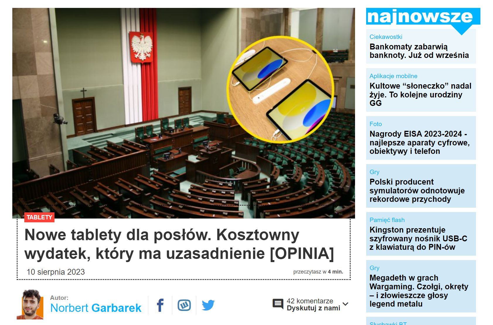 iPady dla posłów