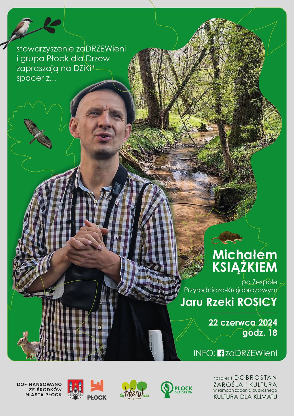 Plakat informujący o drugim Dzikim Spacerze 