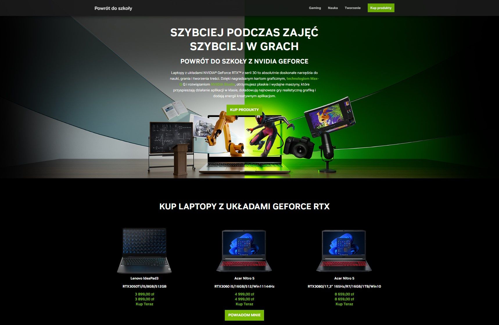 NVIDIA BTS - kup laptopa z głową
