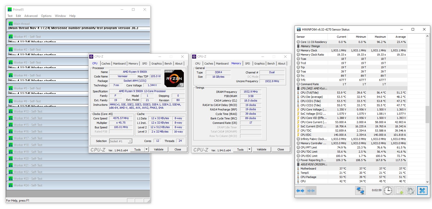 AMD Ryzen 9 5900X - podkręcanie pamięci RAM