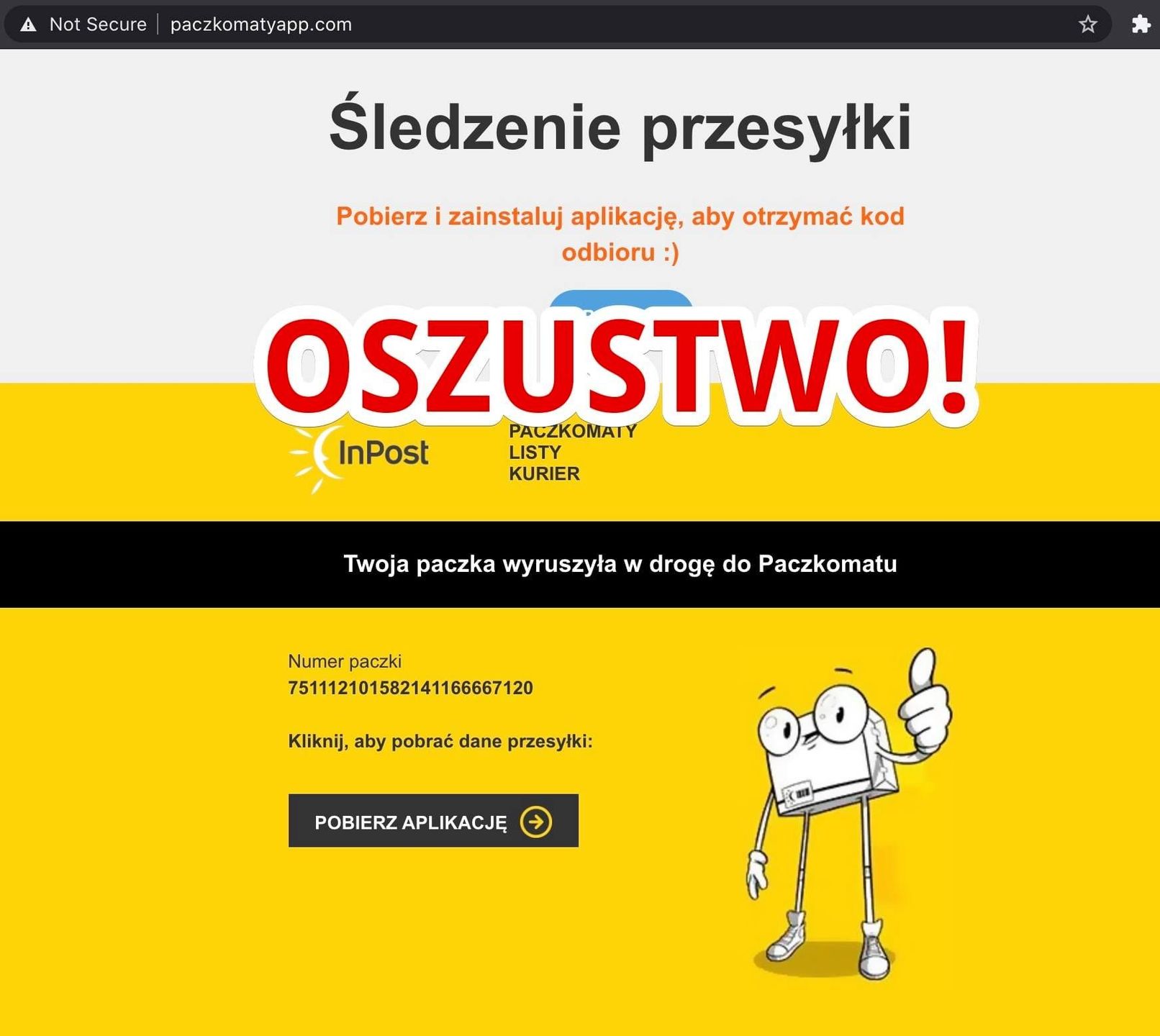 Podrobiona strona InPost
