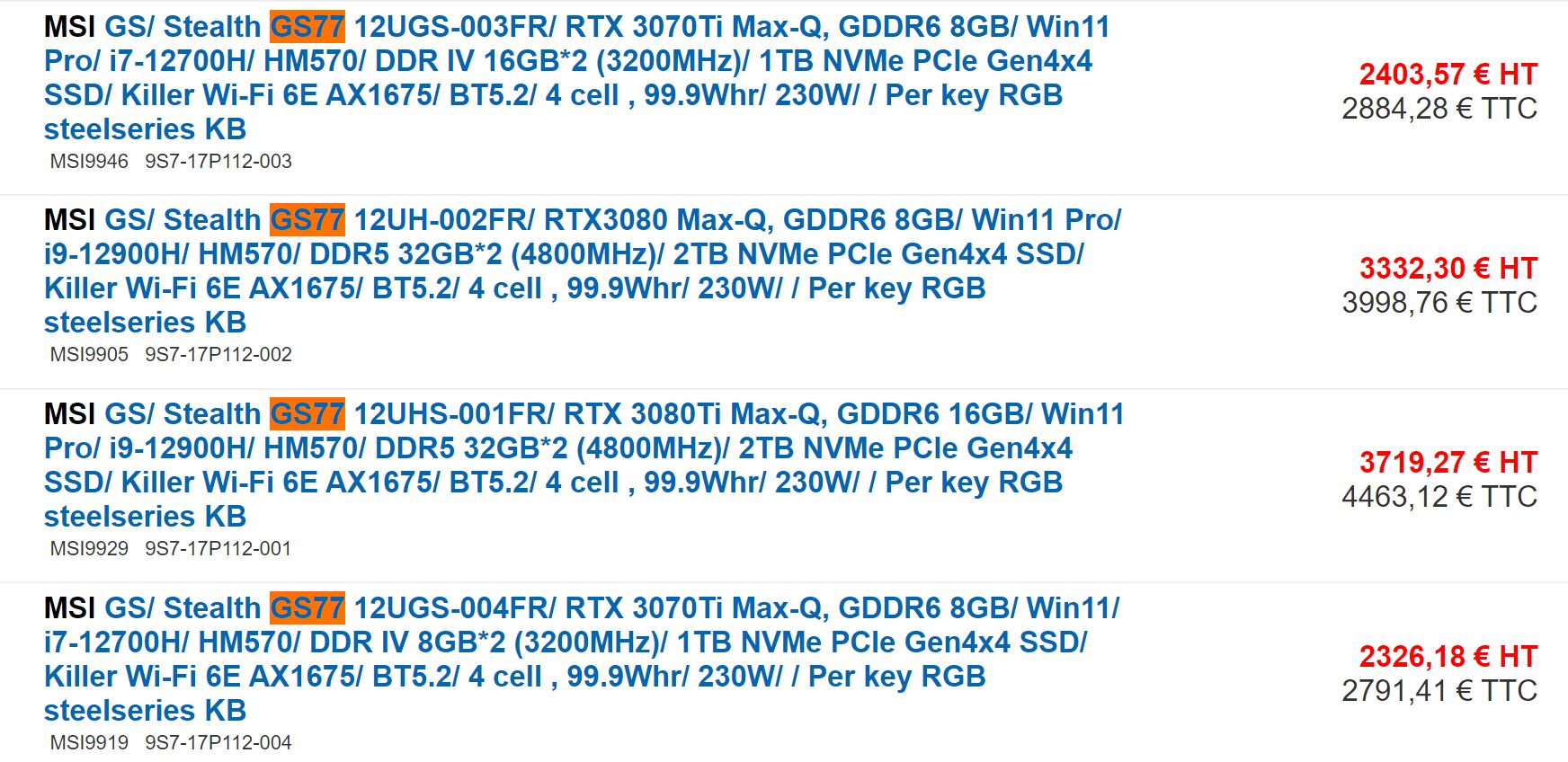 MSI GS77 Stealth