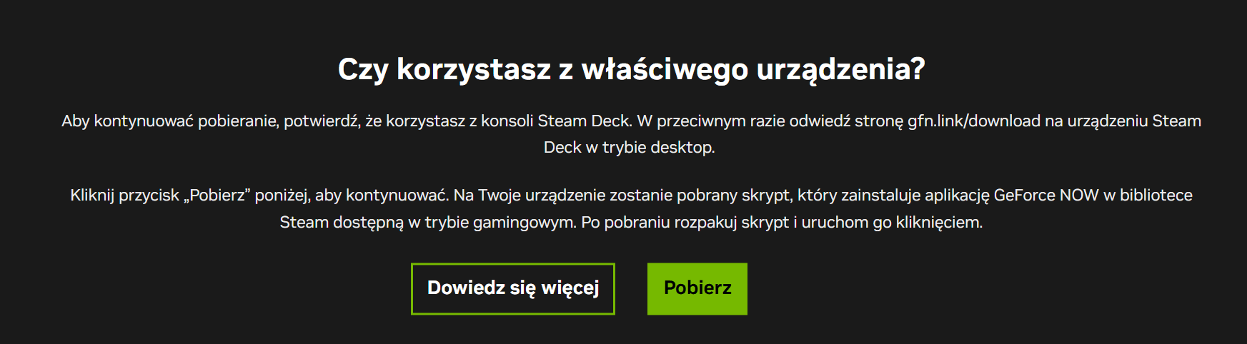 Steam Deck GeForce Now