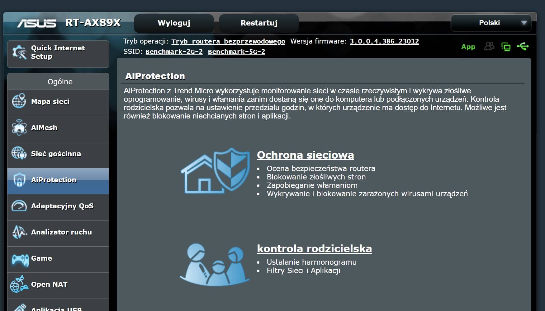 ASUS RT-AX89X - kontrola rodzicielska