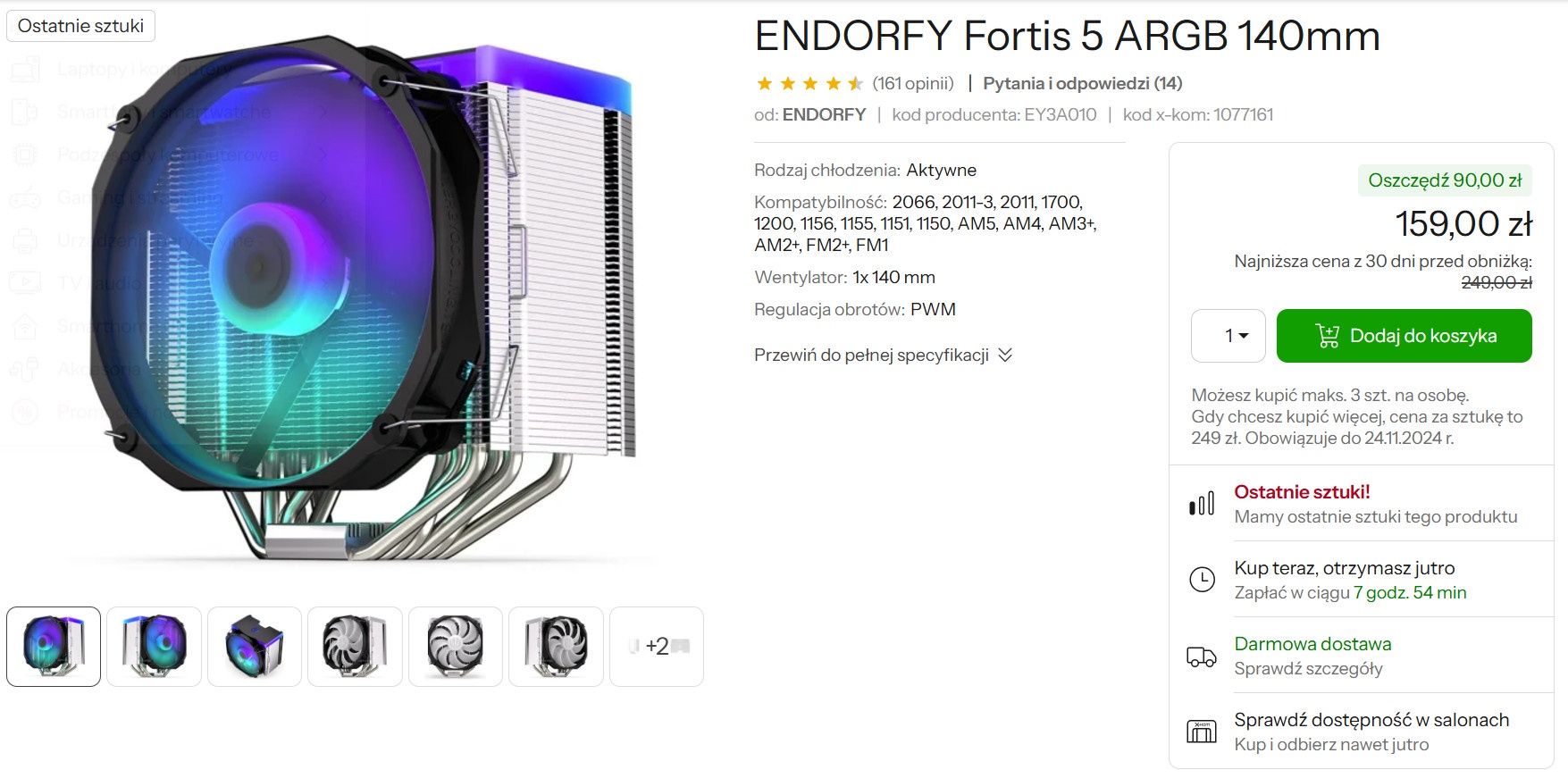 Endorfy Fortis 5 ARGB - promocja w x-kom