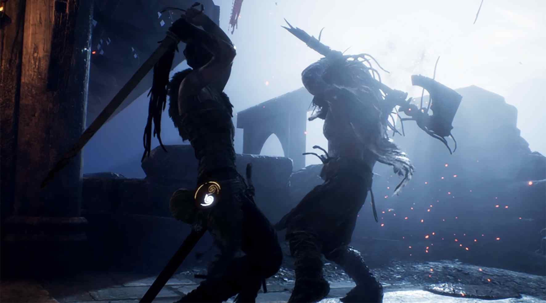 Hellblade: Senua’s Sacrifice - przeciwnik z toporem