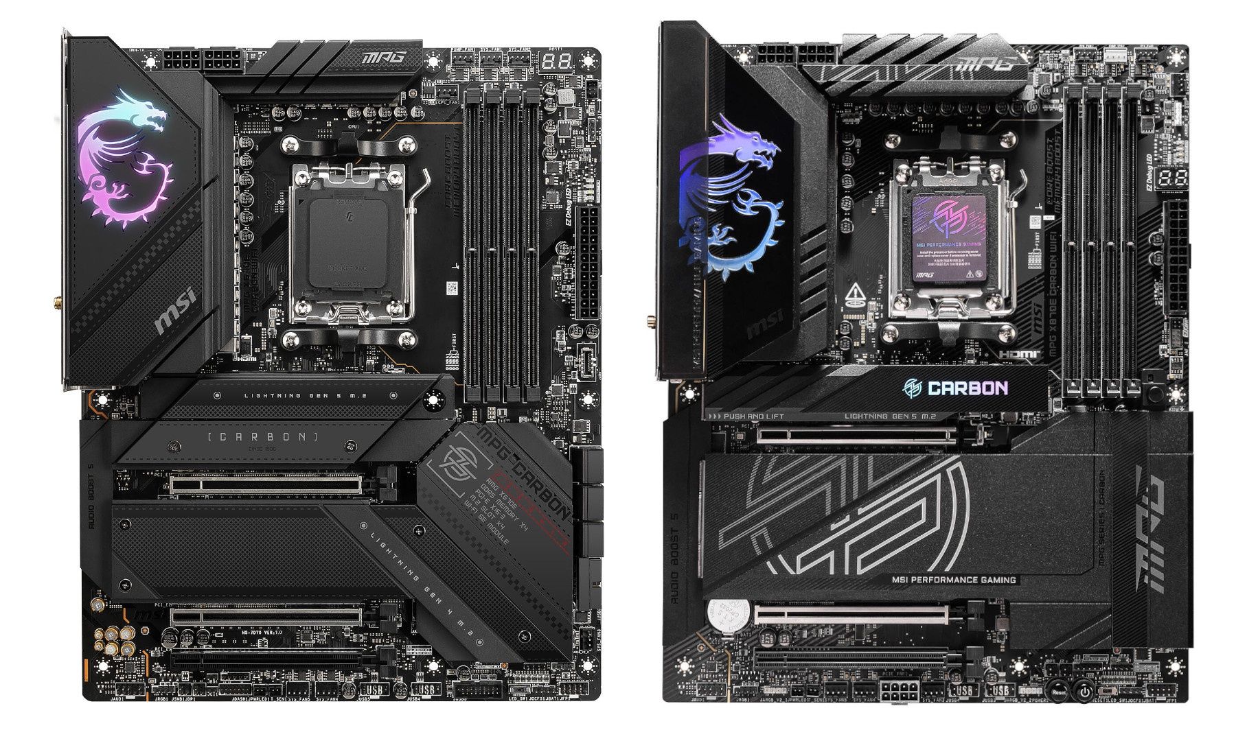 MSI MPG X670E Carbon WIFI i MSI MPG X870E Carbon WIFI