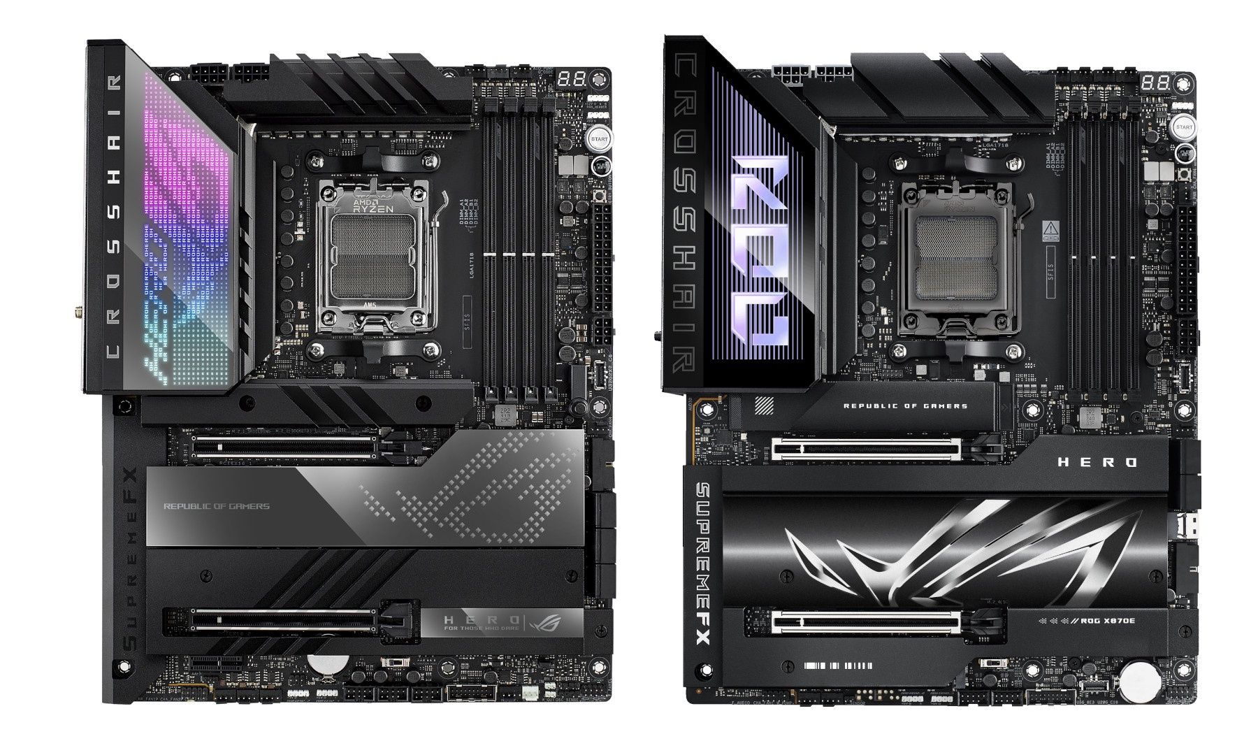 ASUS ROG Crosshair X670E Hero i ASUS ROG Crosshair X870E Hero