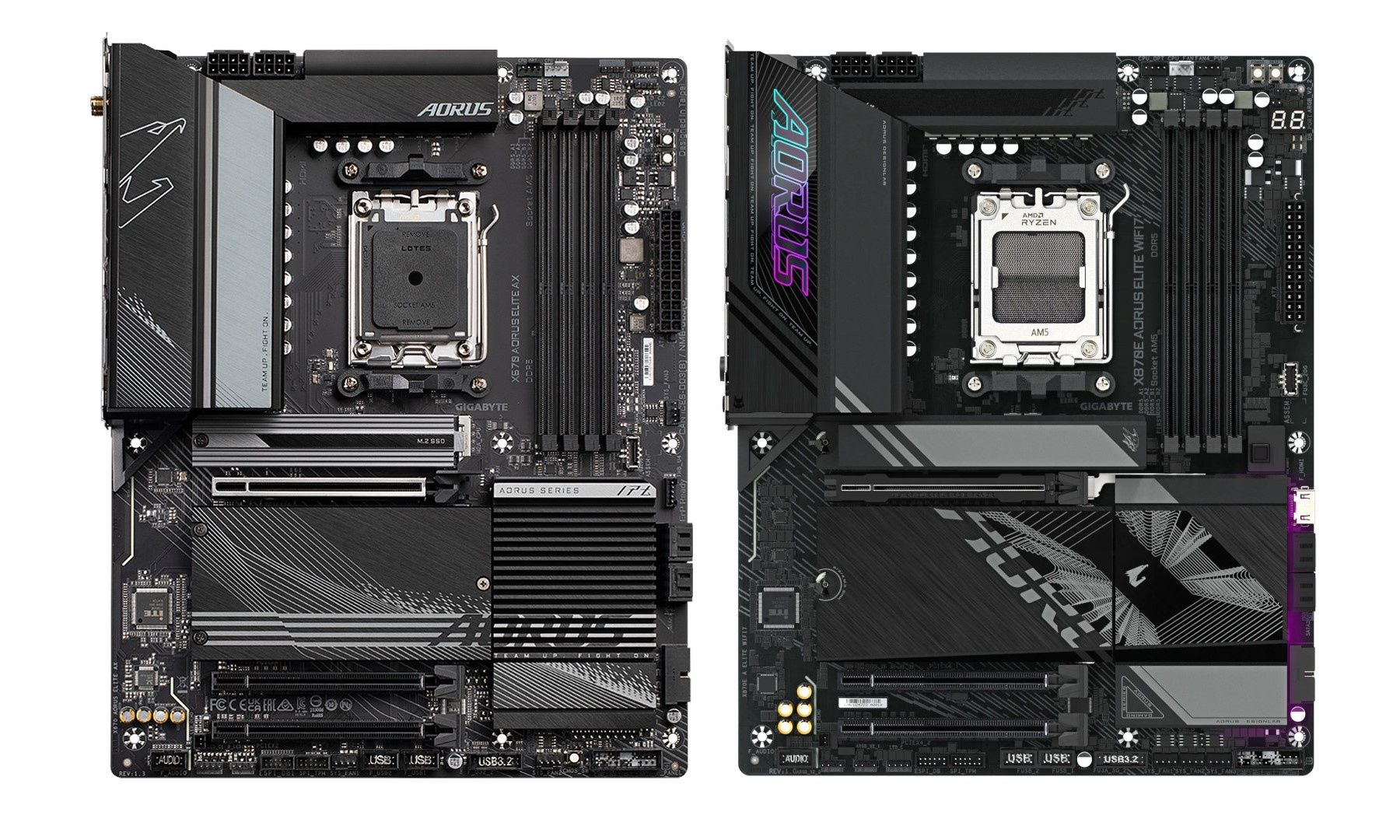 Gigabyte X670 Aorus Elite AX i Gigabyte X870E Aorus Elite WIFI7