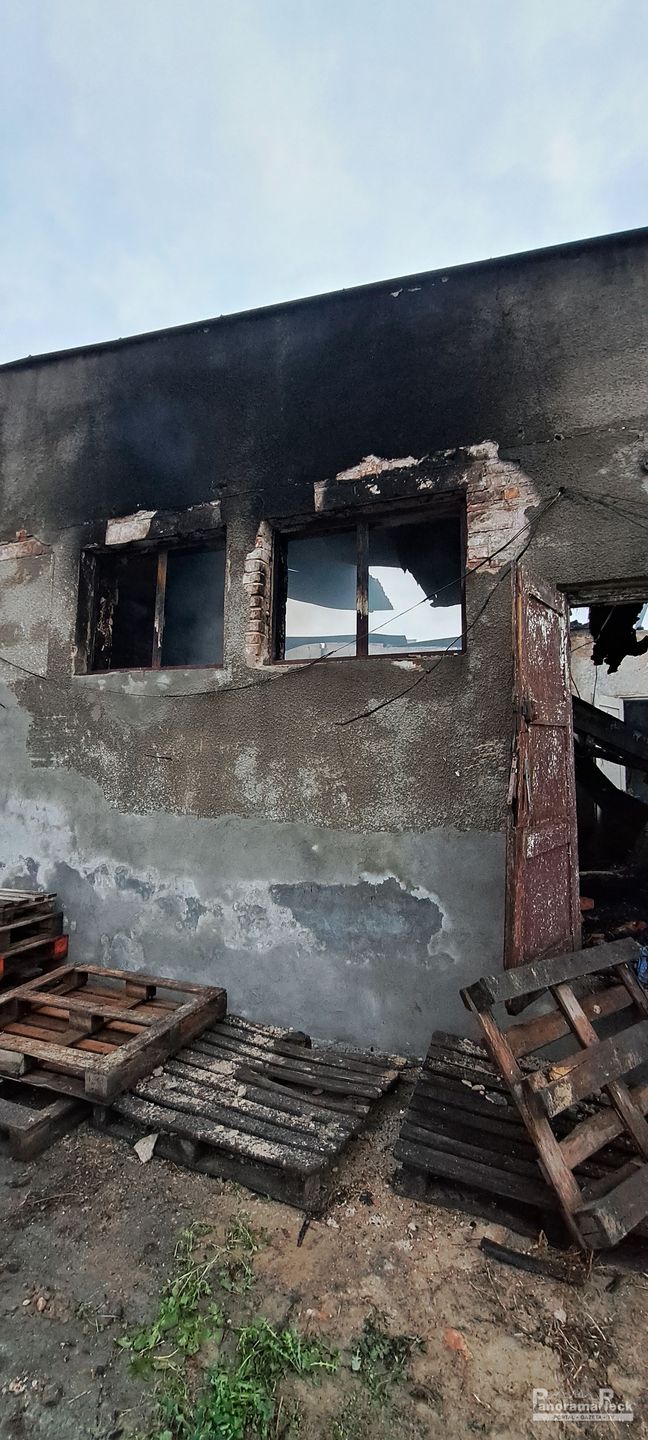 Pożar magazynu zbożowego w Gozdowie 