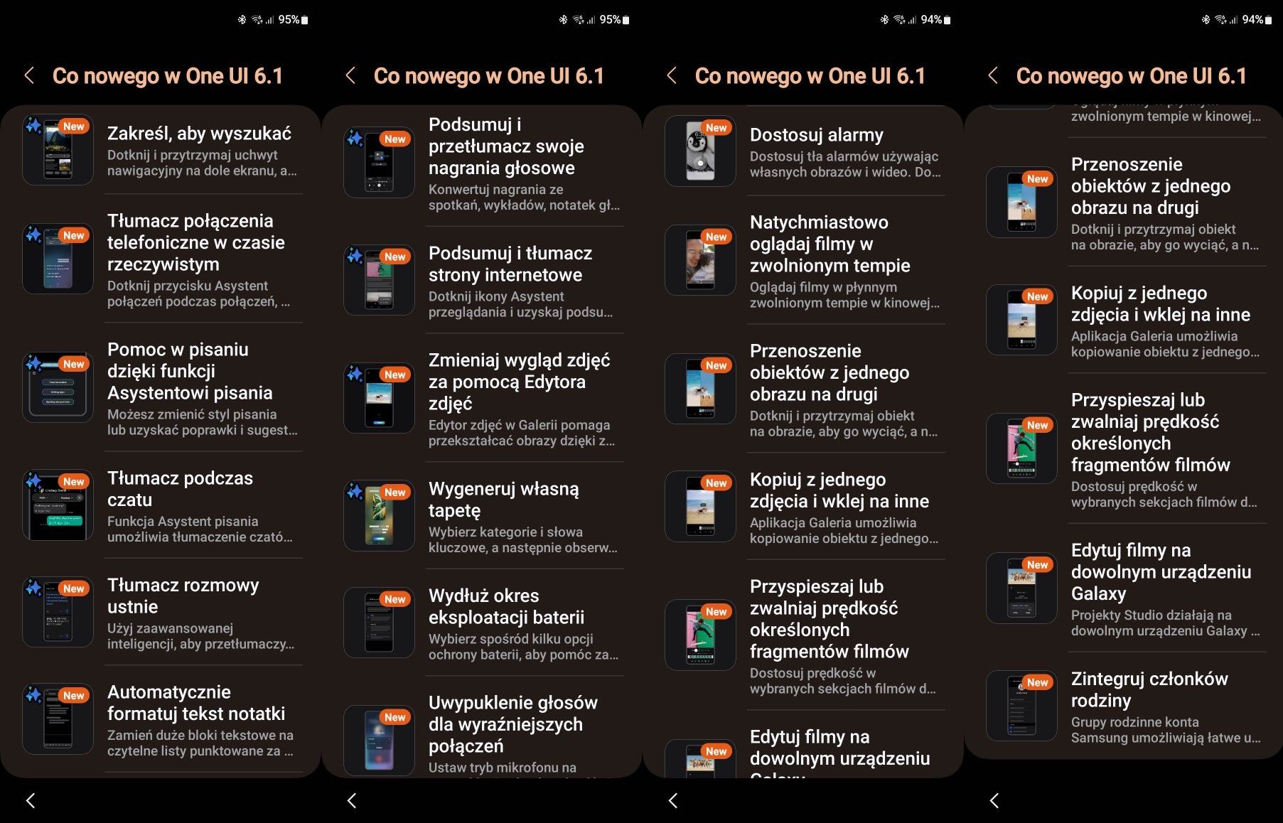 Ekran powitalny One UI 6.1