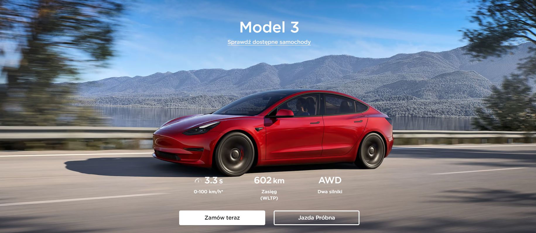 Tesla Model 3 - zasięg