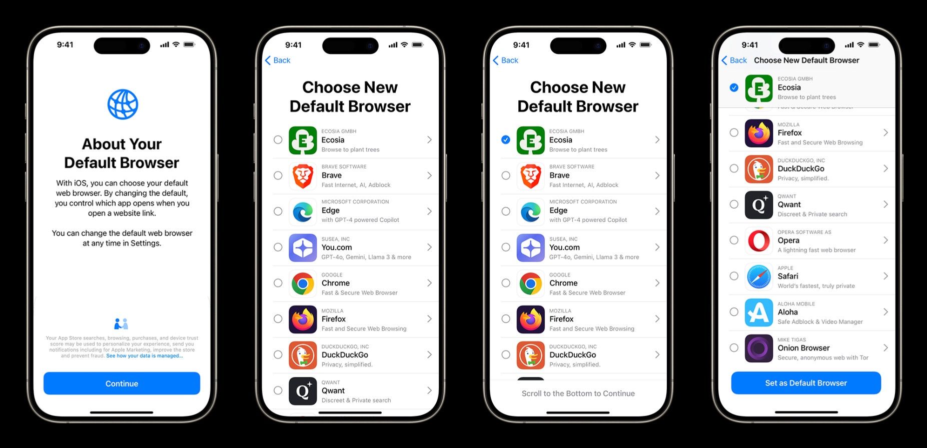 iOS - wybór domyślnej przeglądarki