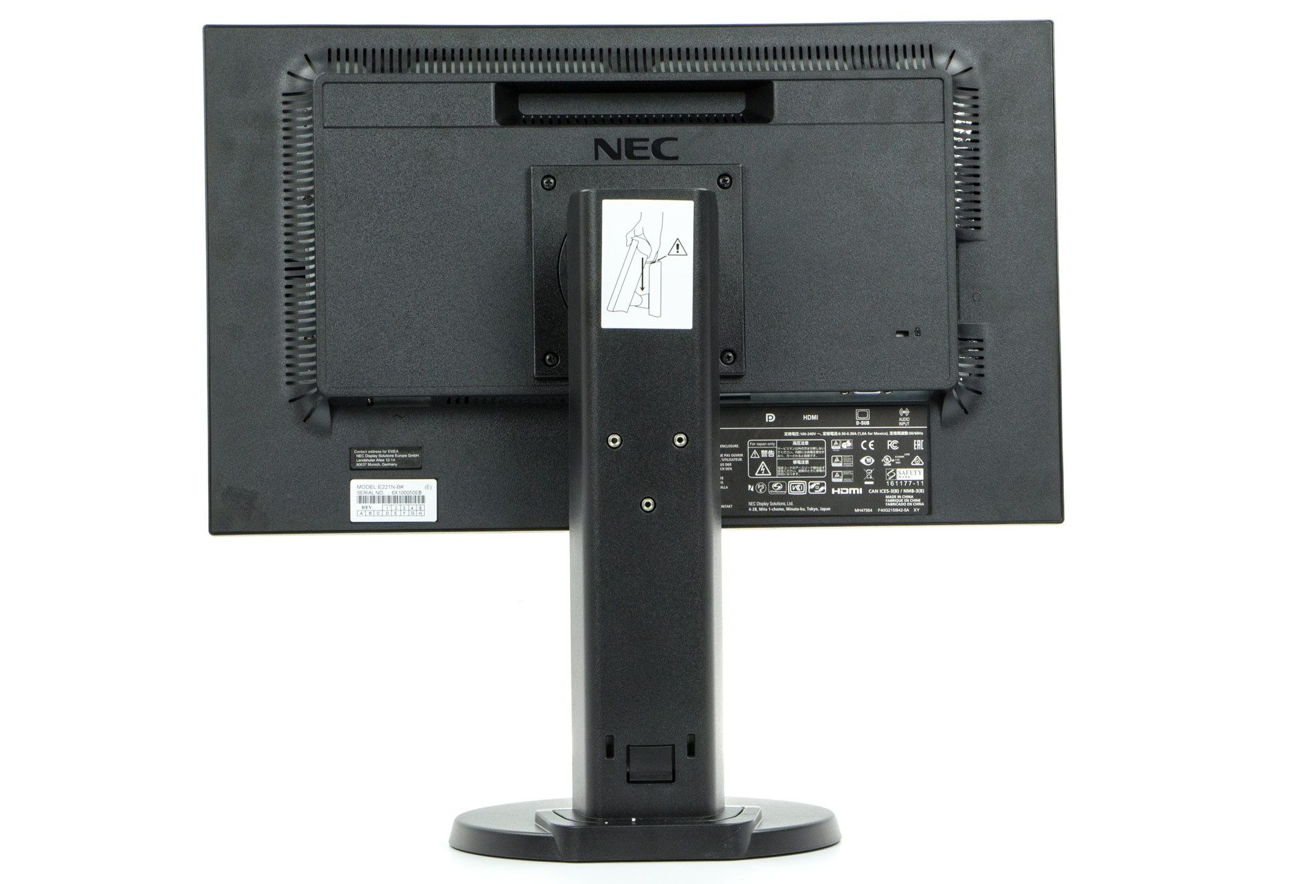 NEC MultiSync E221N tył