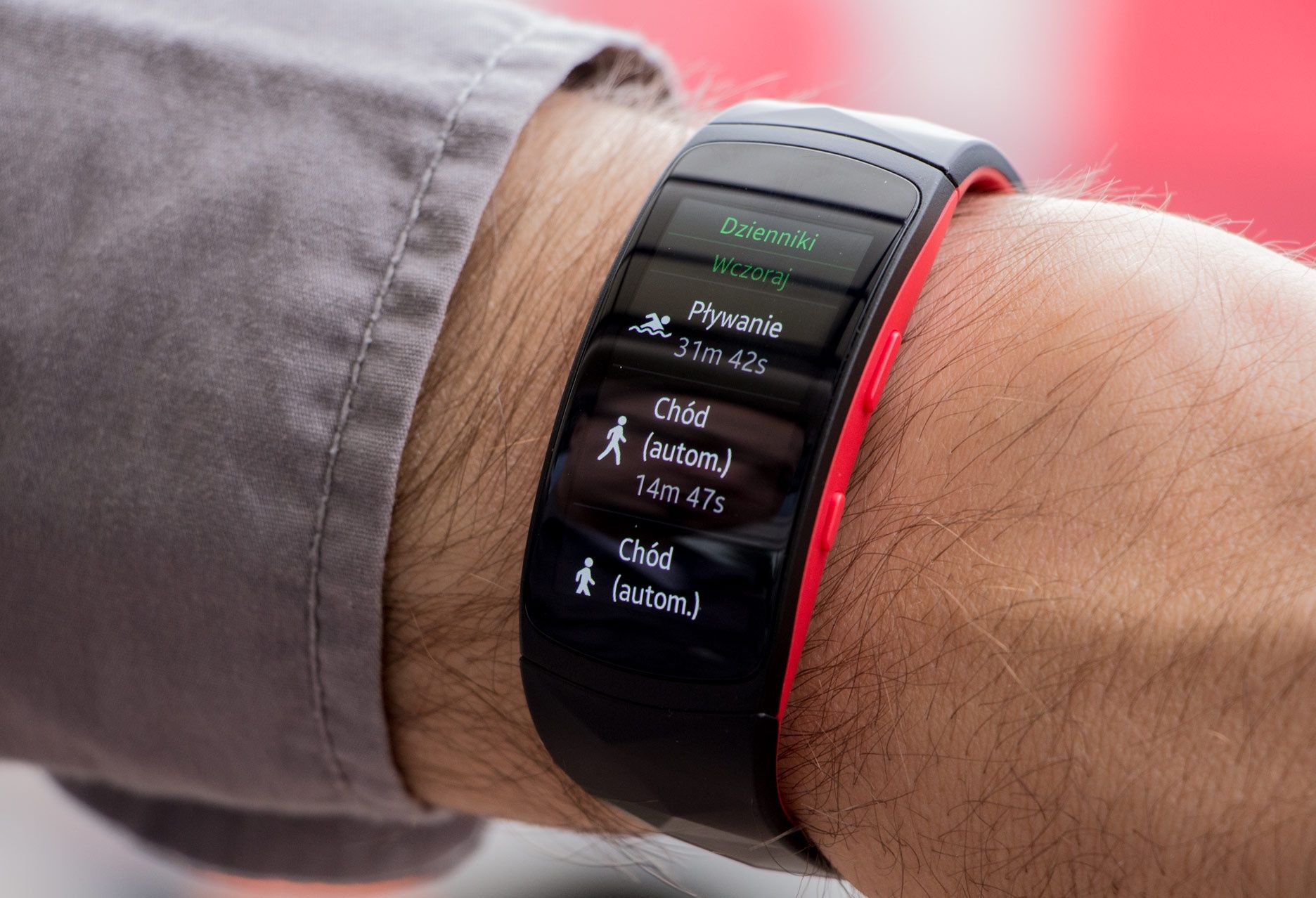 Samsung Gear Fit2 Pro dziennik aktywności
