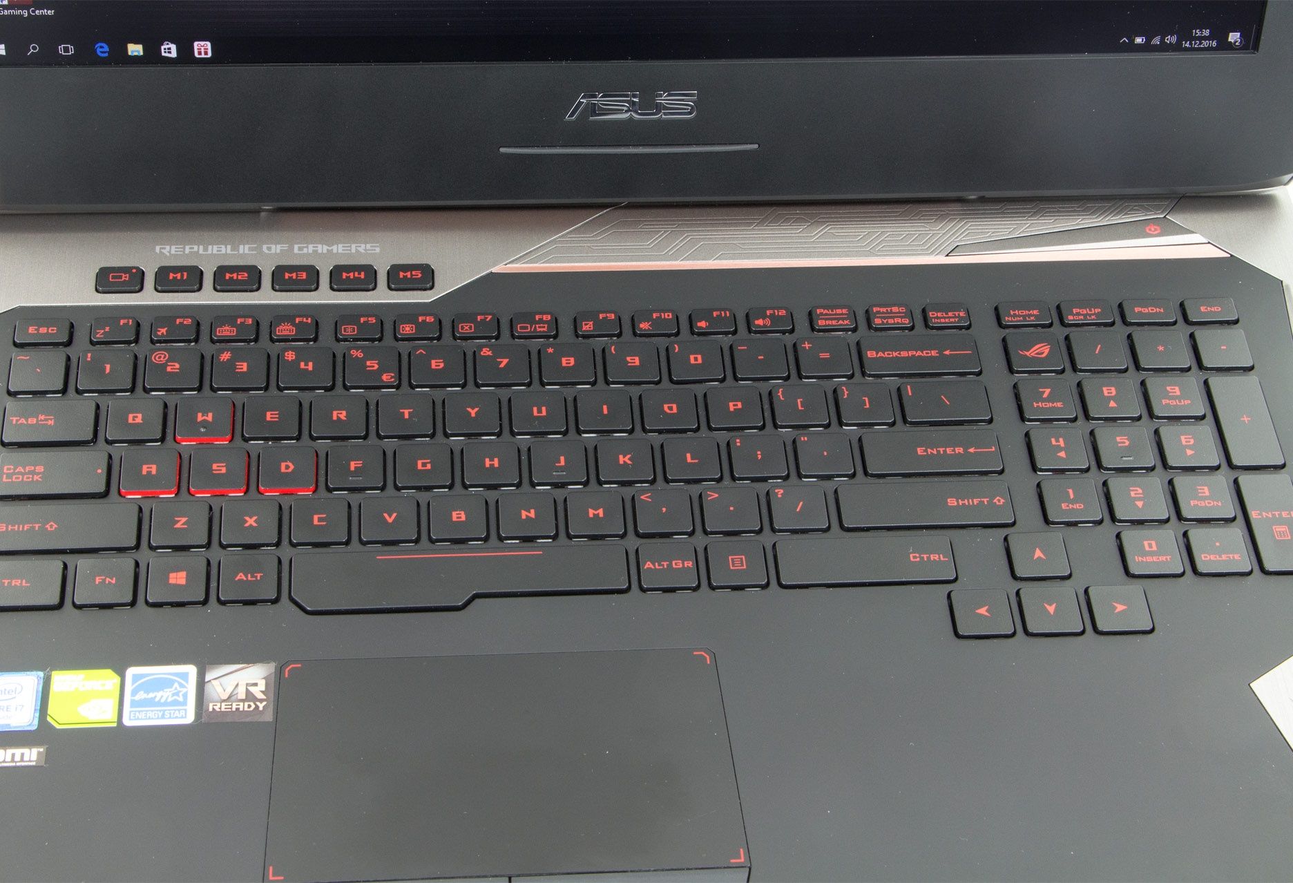 ASUS G752VS-GC064T panel roboczy