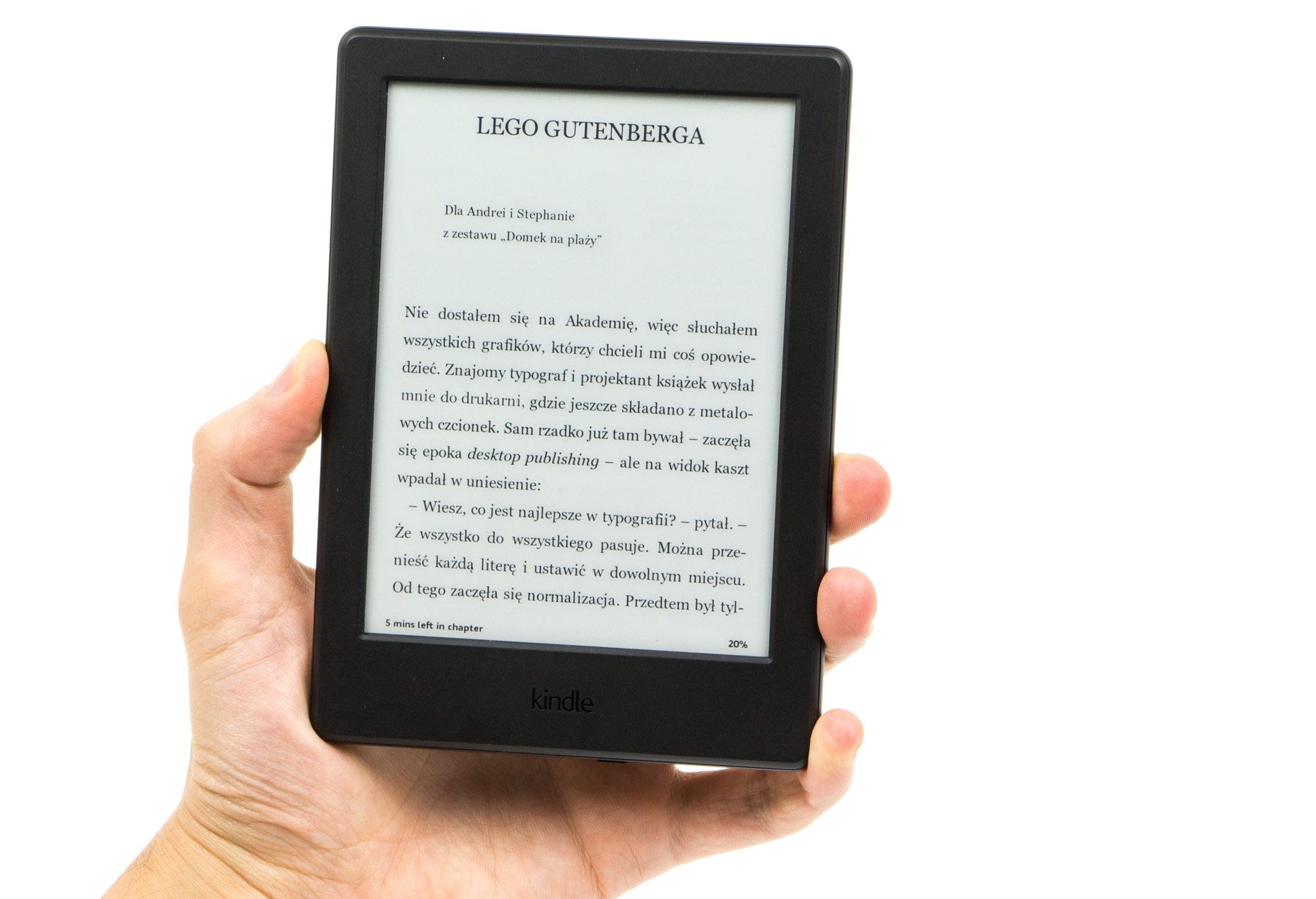 Kindle 8 w ręce
