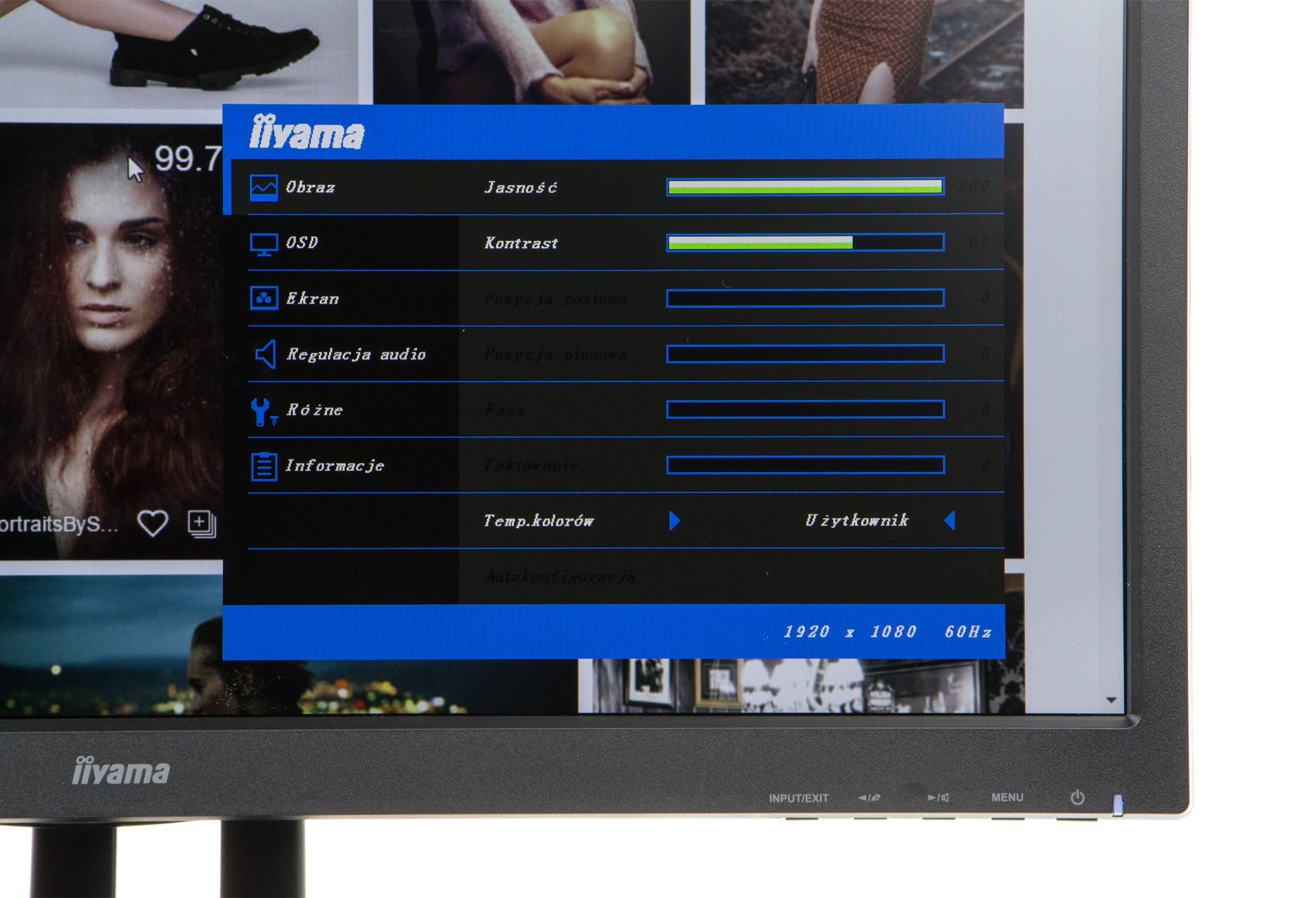 iiyama Prolite XB2472HSUC-B1 menu OSD