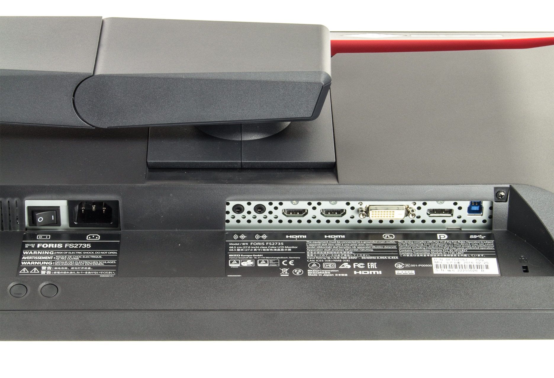 Eizo Foris FS2735 złącza wideo