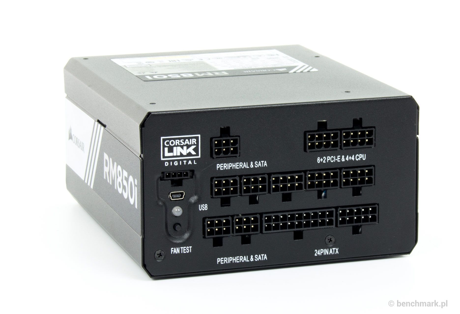 Corsair RM850i 850W zasilacz - złącza do wpięcia okablowania
