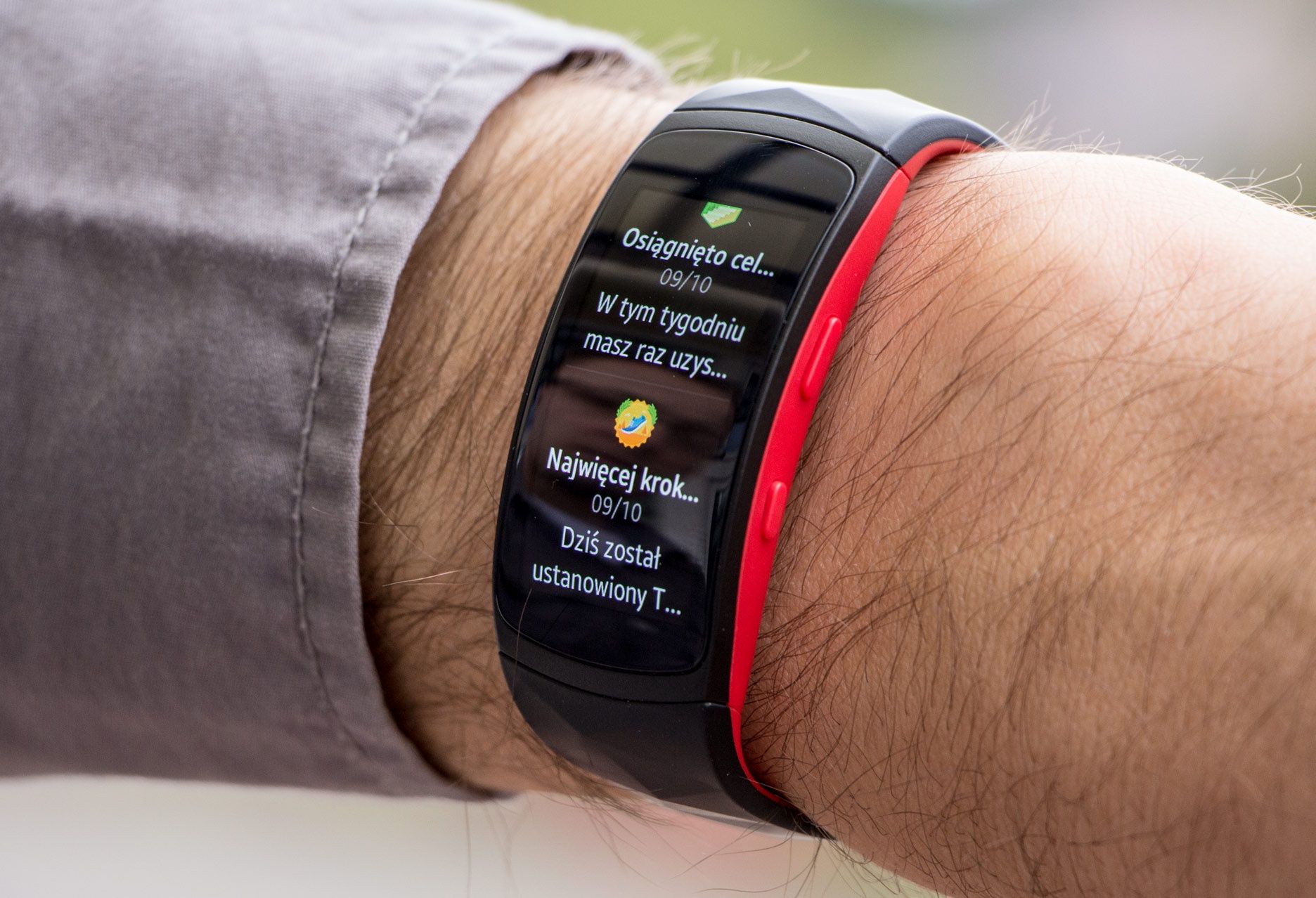 Samsung Gear Fit2 Pro powiadomienia