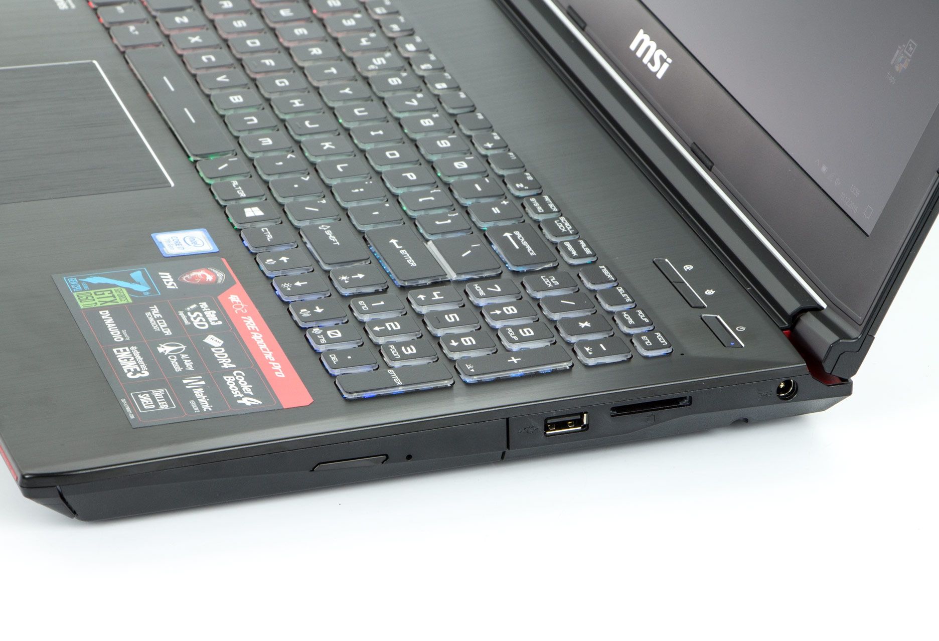 MSI GE62 7RE Apache Pro prawy bok