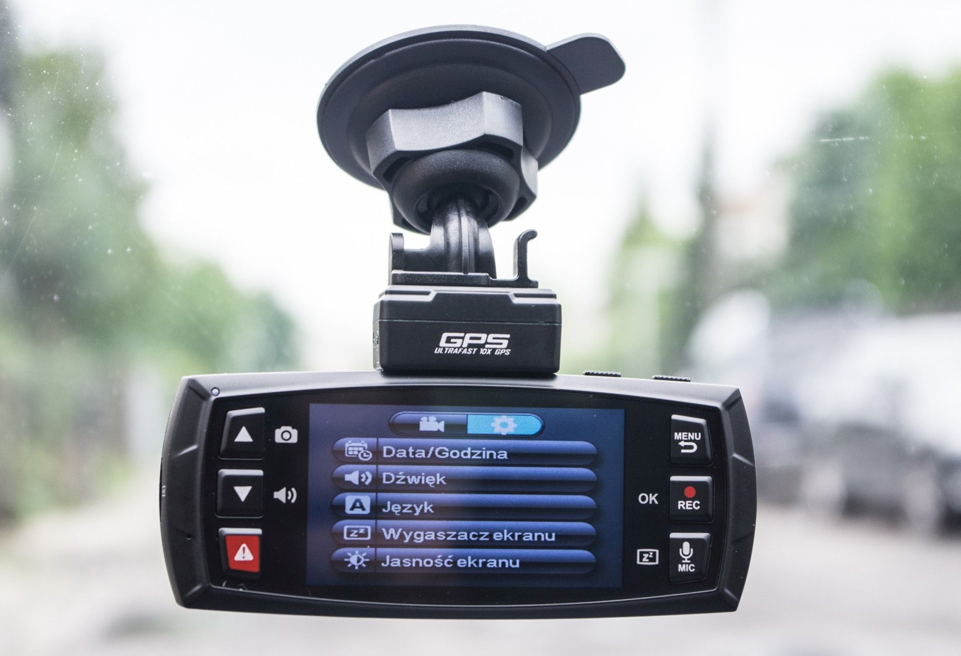 DOD LS470W GPS ustawienia menu