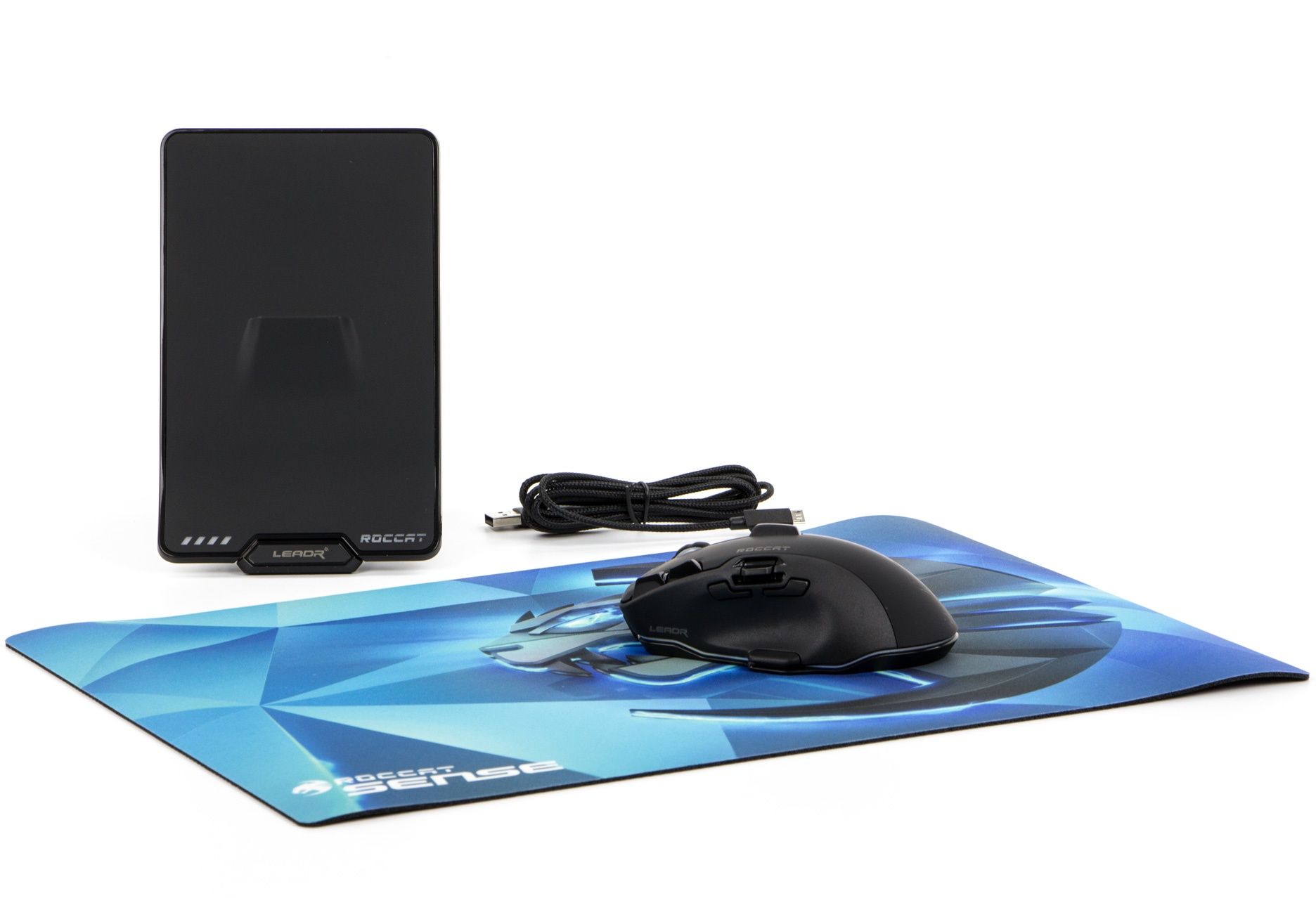 Roccat Leadr - myszka na stacji dokujące i podkładka Roccat Sense