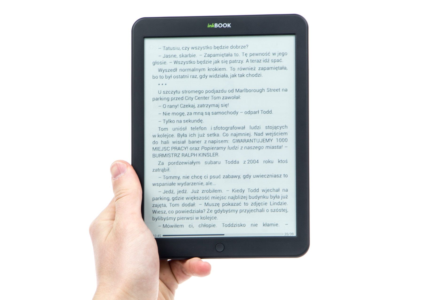 inkBook 8 w dłoni