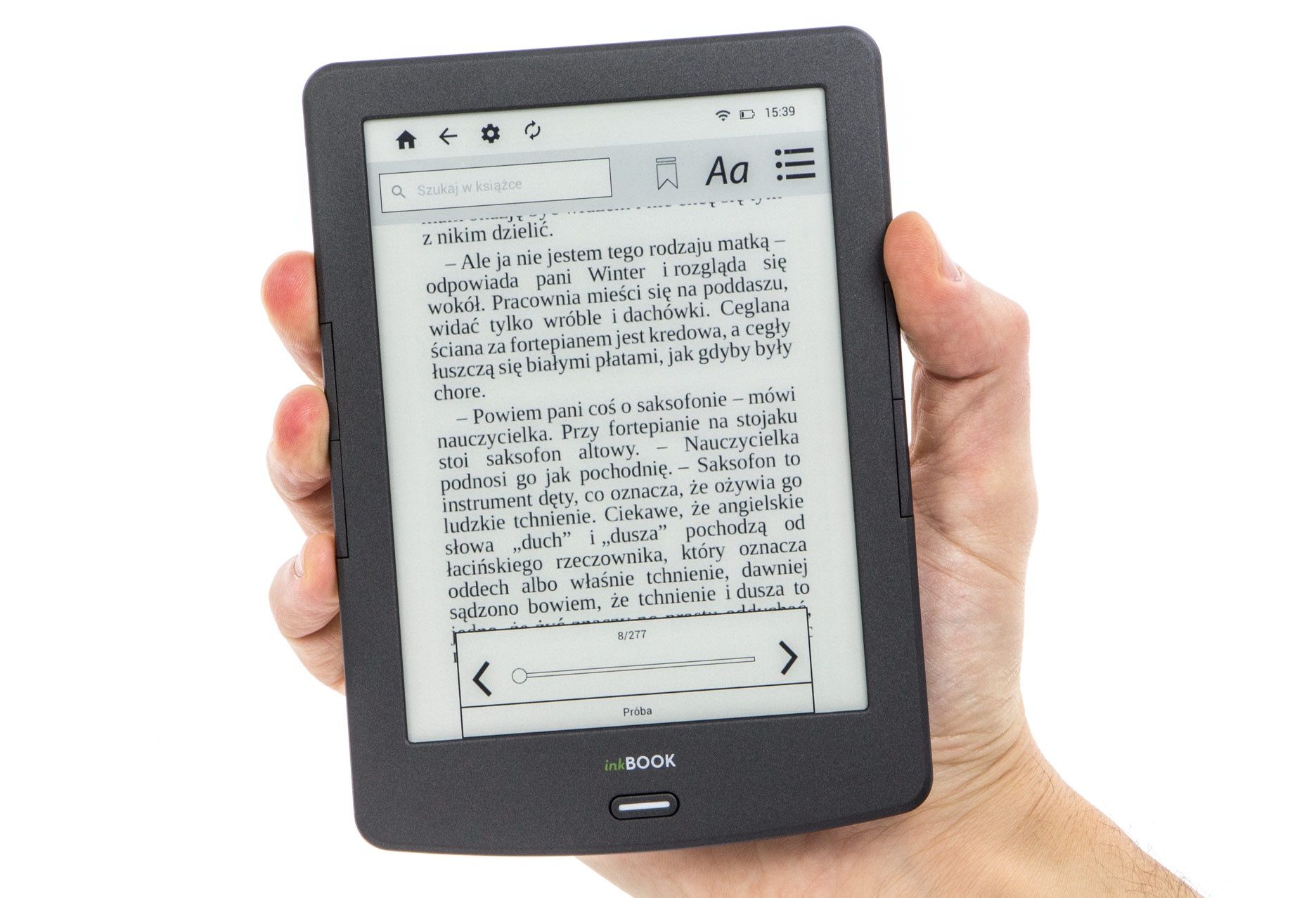 inkBOOK Classic 2 otwarta książka