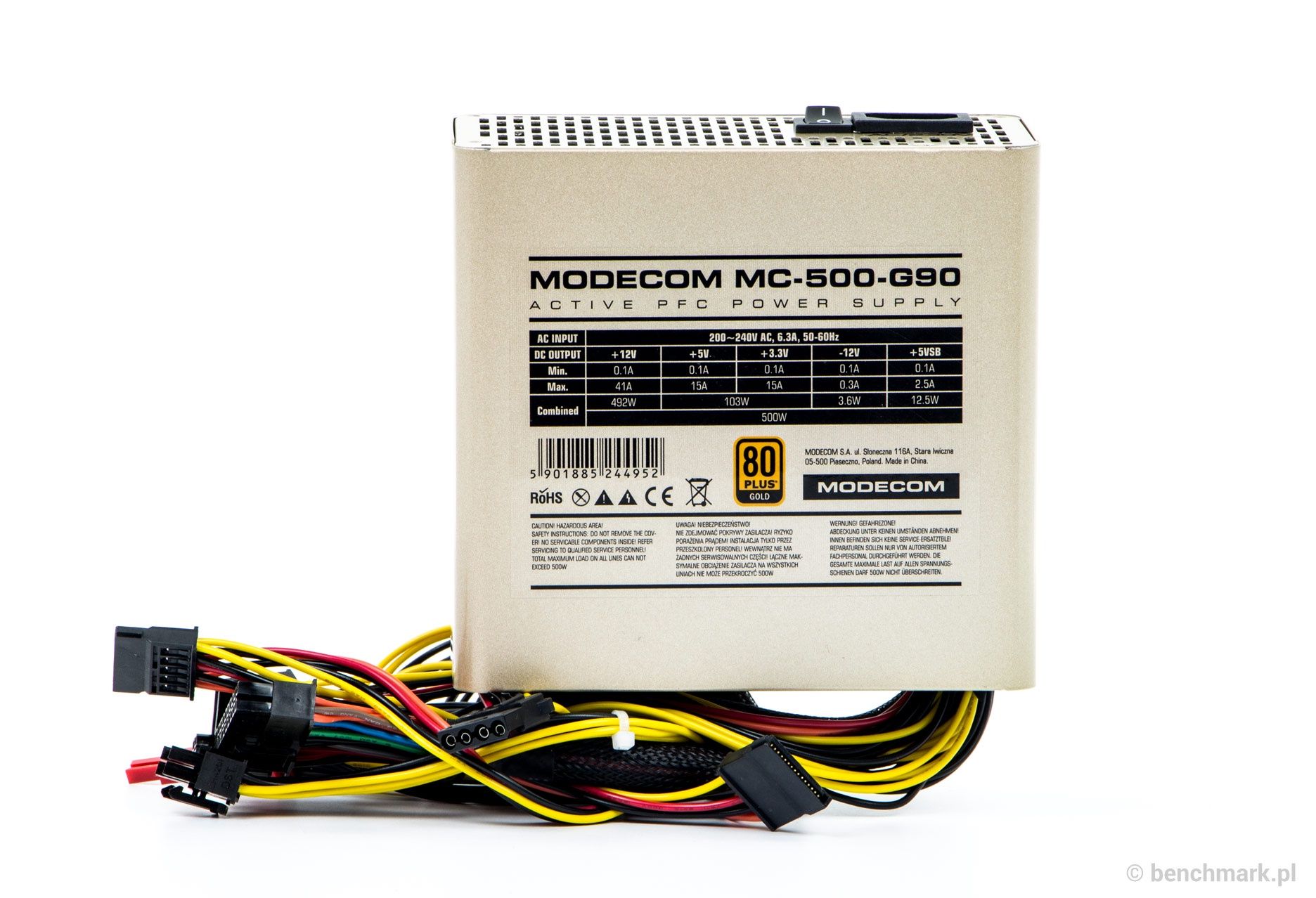 Modecom MC-500-G90 GOLD zasilacz