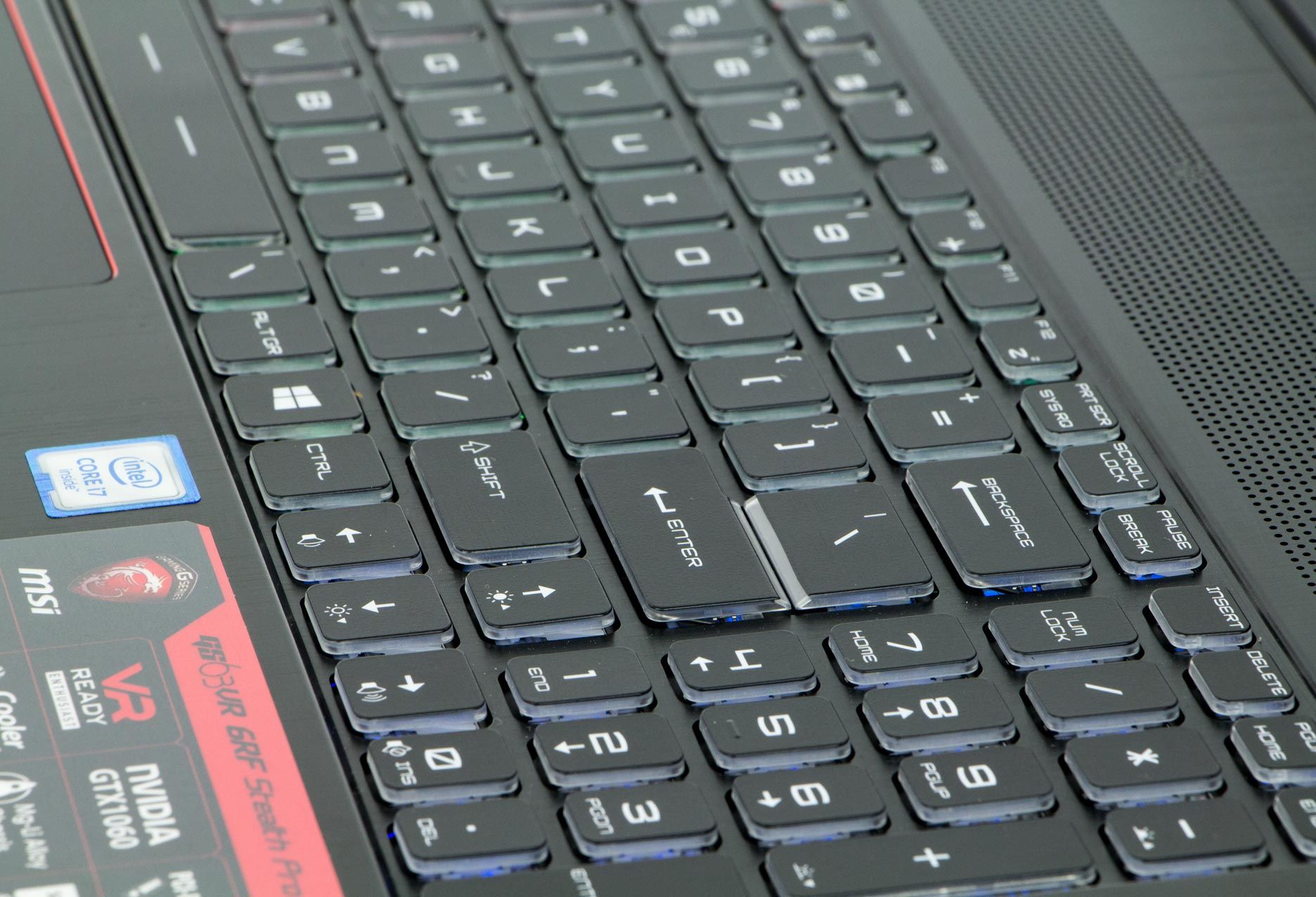 MSI GS63VR 6RF-012PL klawiatura