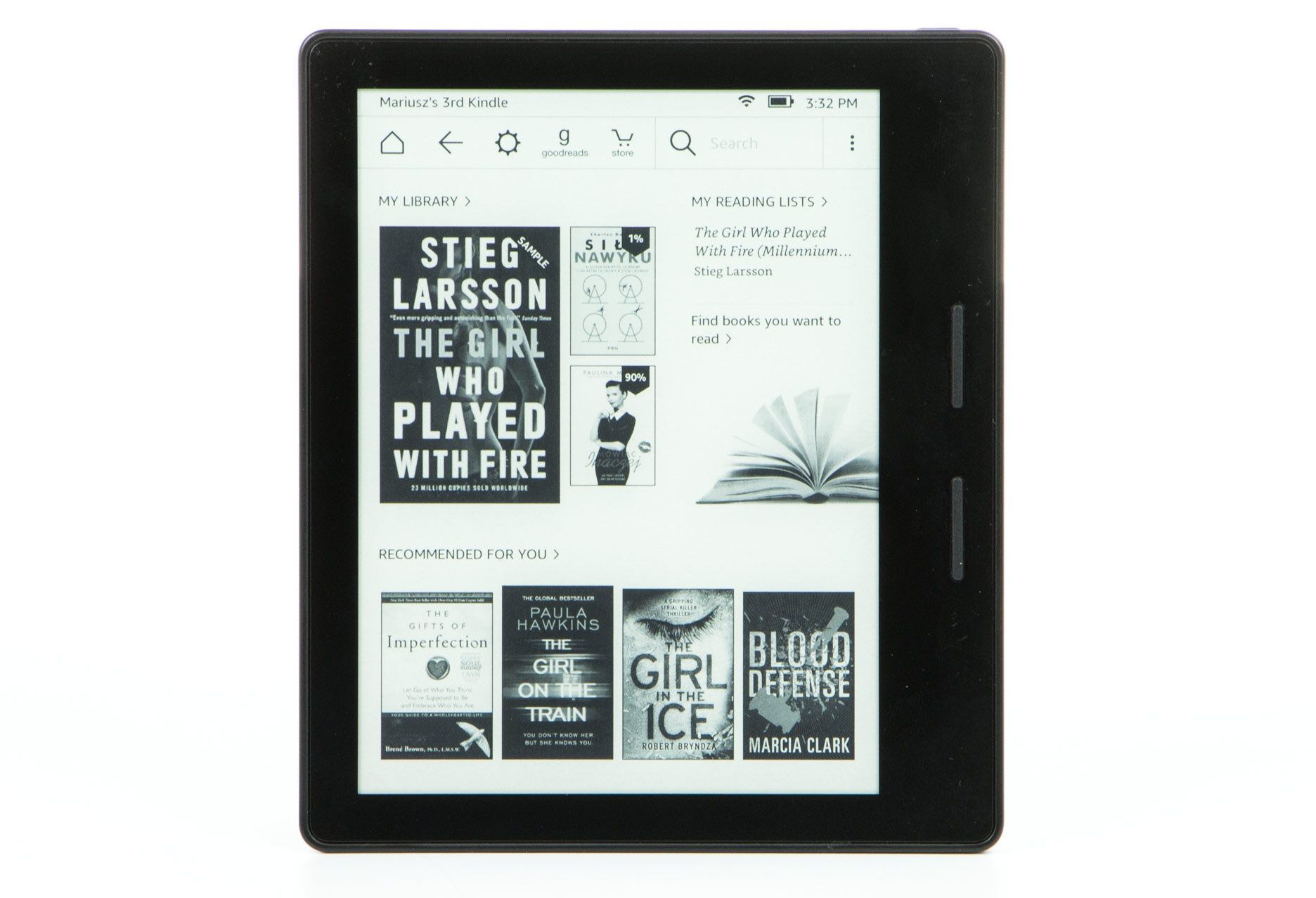 Kindle Oasis ekran główny