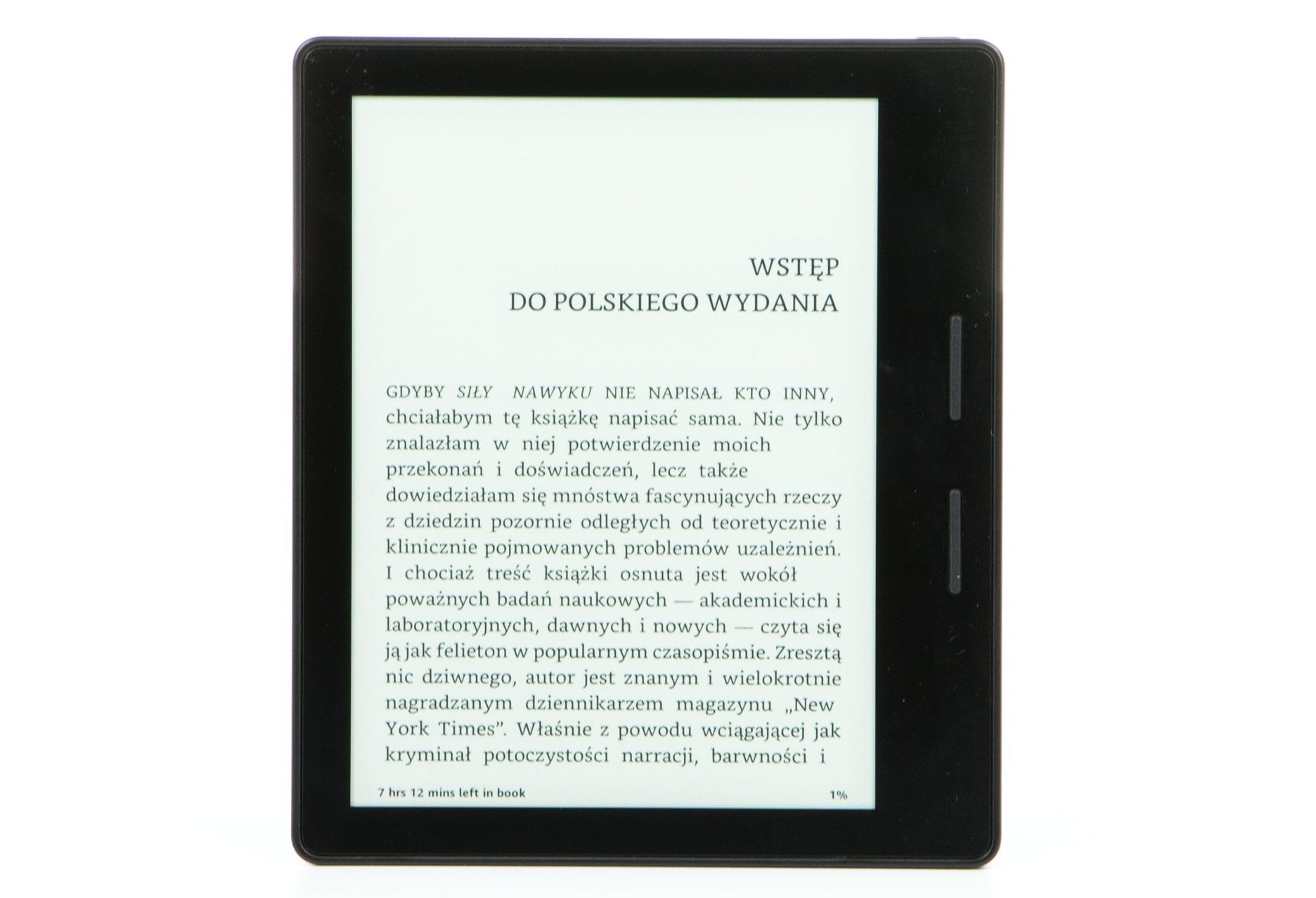 Kindle Oasis strona książki