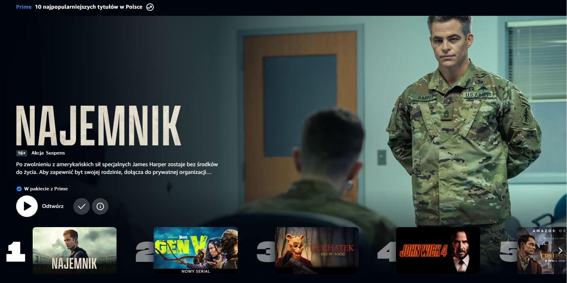 Numer jeden na Prime Video