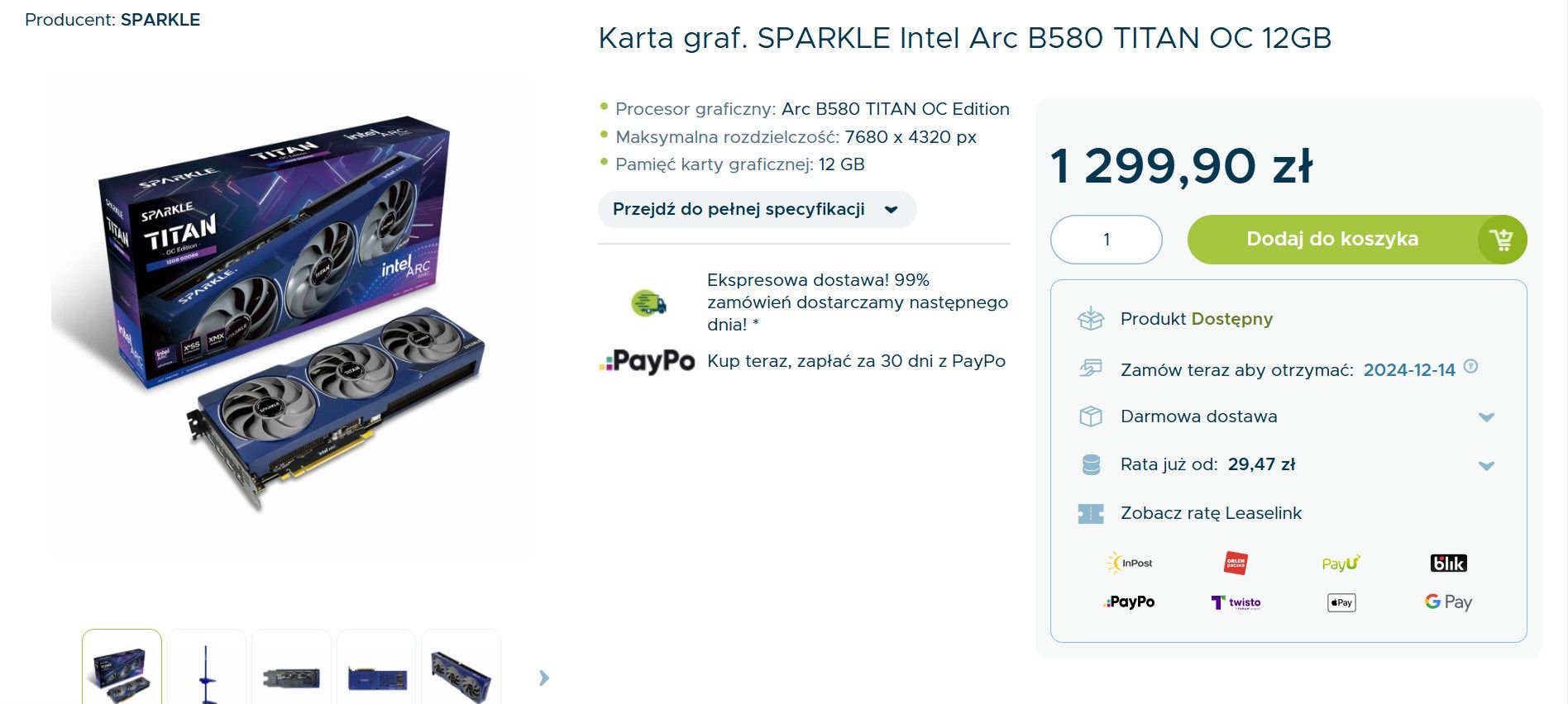 Sparkle Arc B580