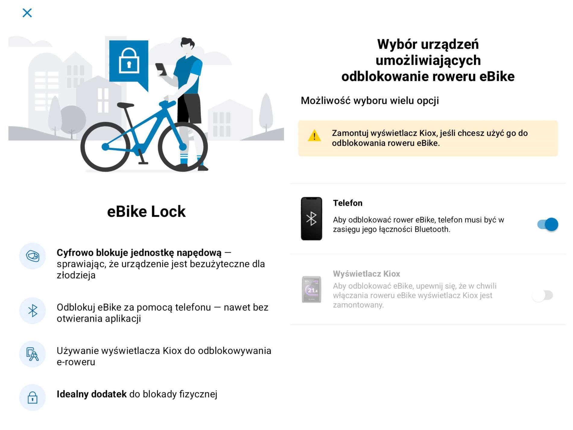 eBike - blokada eBike Lock